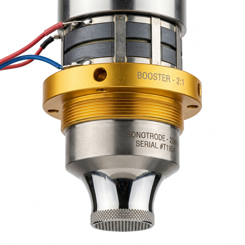 Acoustic Horn, Booster and Piezoelectric Transducer Assembly
